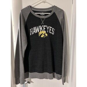 Soft Fanatics Iowa Hawkeyes Sweatshirt Mens XL Black NCAA Football Crewneck NWOT